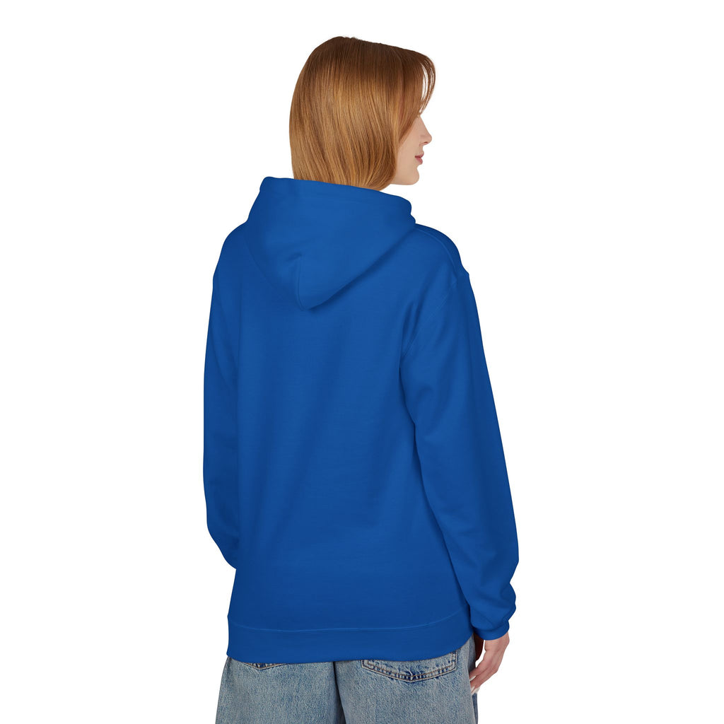 Glow Different Hoodie — Pastel Brush Script Inspirational Pullover