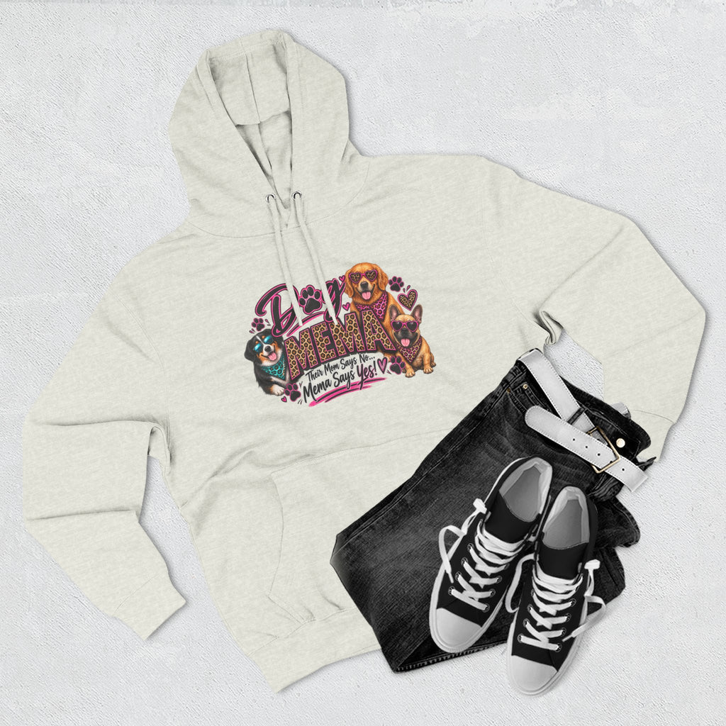 Dog Mema Hoodie — Cute Paw Print Graphic Pullover for Grandma Dog lovers