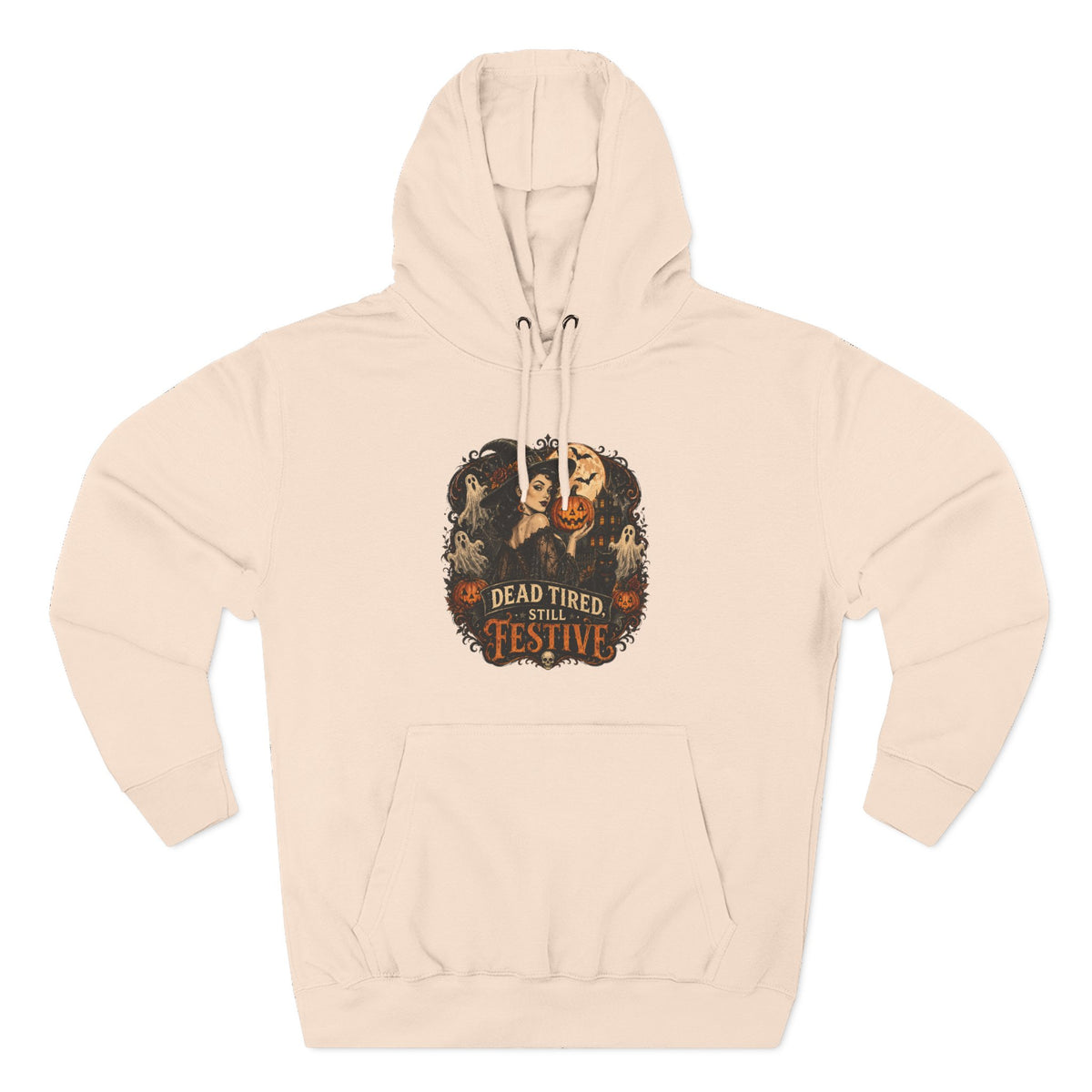 Dead Tired but Festive Hoodie — Funny Halloween Pullover