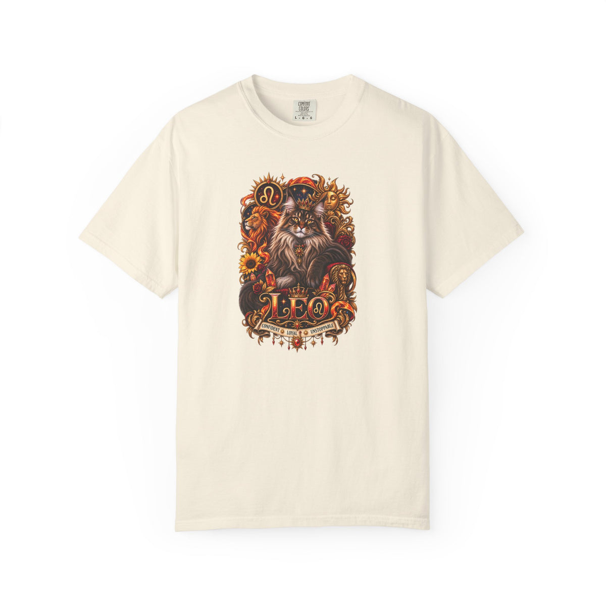 Leo Zodiac Cats T-Shirt — Maine coon Astrology Tee