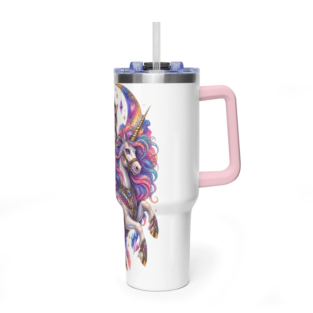 40oz Magical Unicorn Cat Tumbler – Colorful Fantasy Vacuum Insulated Cup
