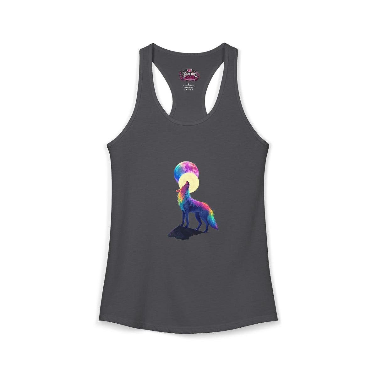 Rainbow Wolf Tank Top | Women's Racerback