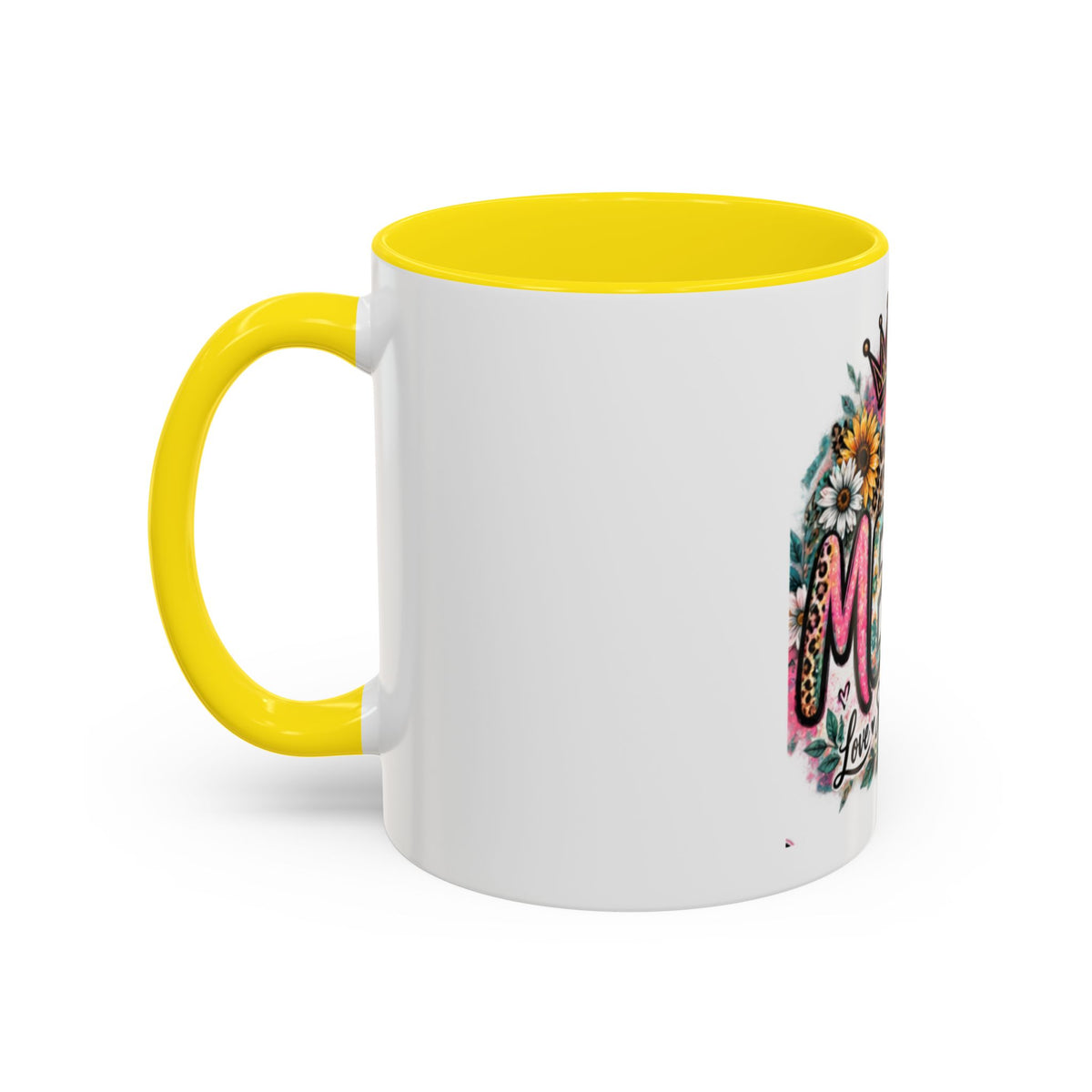 Mema Floral Accent Coffee Mug – 'Mema' Crown, Butterflies & Sunshine Design (11/15 oz)