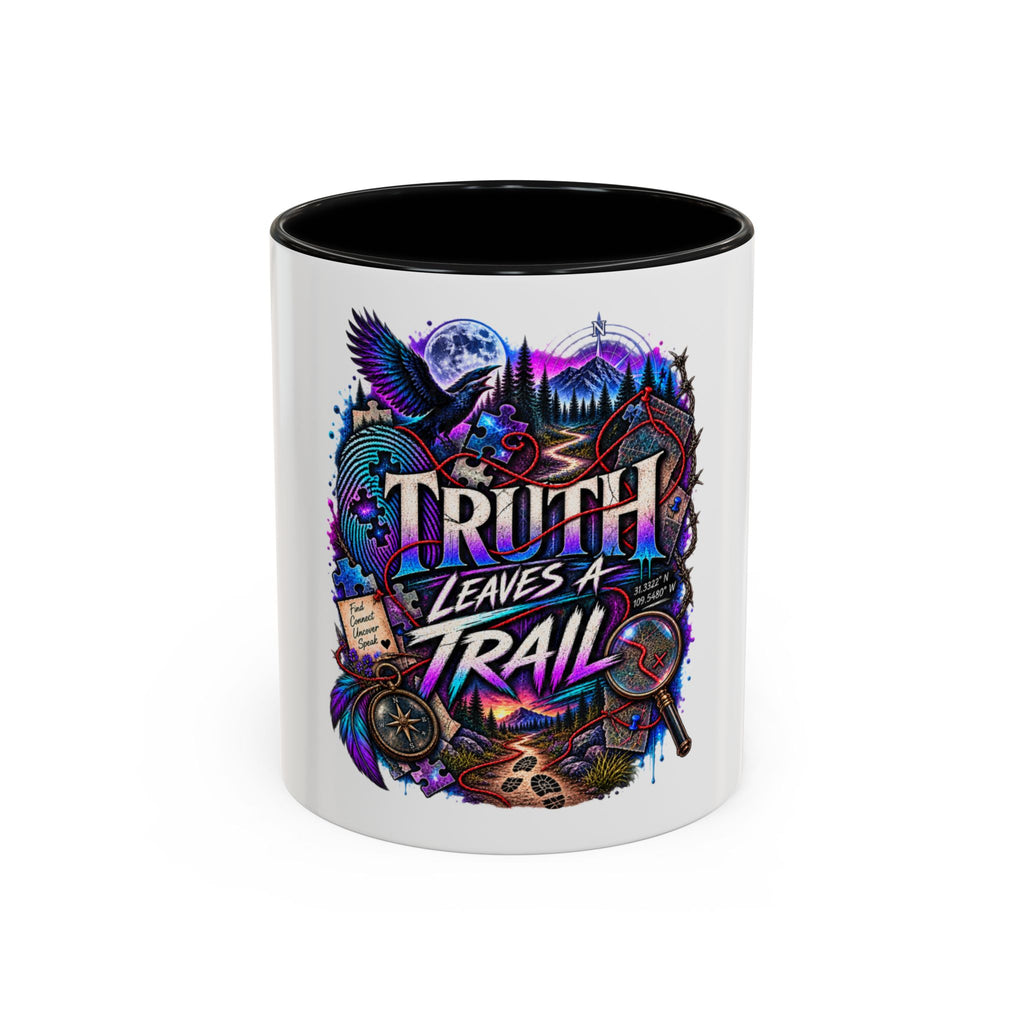 Truth Leaves a Trail Coffee Mug — Mystery Detective Noir Design (11/15 oz)
