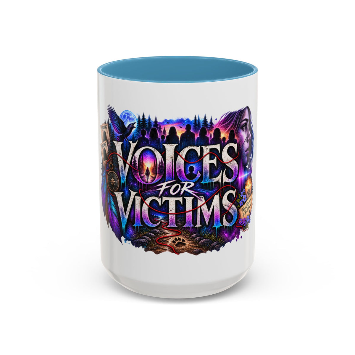 Voices for Victims Accent Coffee Mug – Advocacy & Support Ceramic Mug (11/15oz)