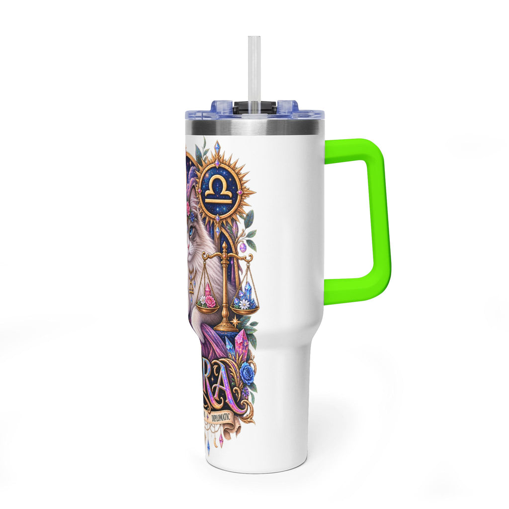 Libra Persian Cat 40oz Vacuum Tumbler — Zodiac Thermal Travel Mug