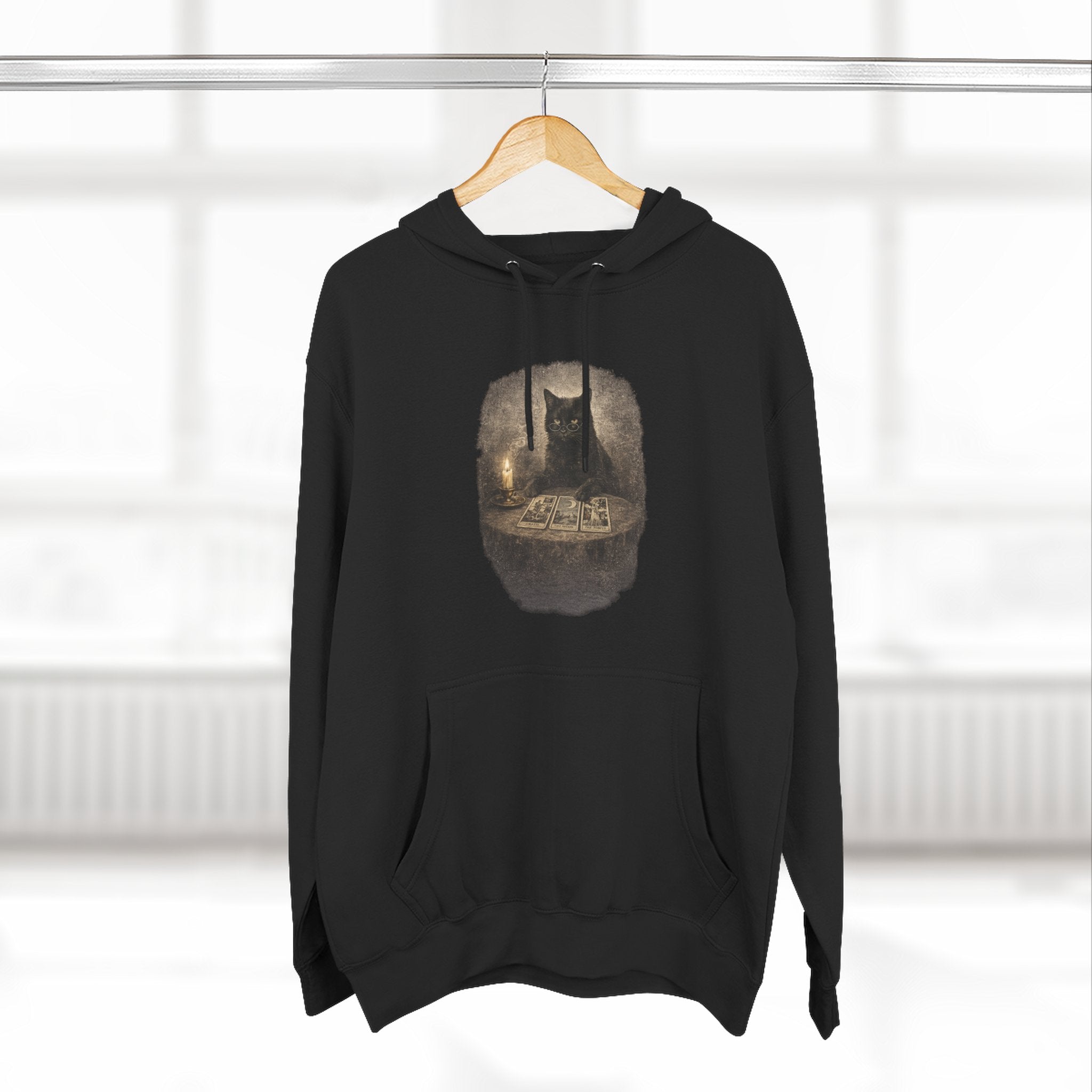 Tarot Black Cat Pull Over Hoodie