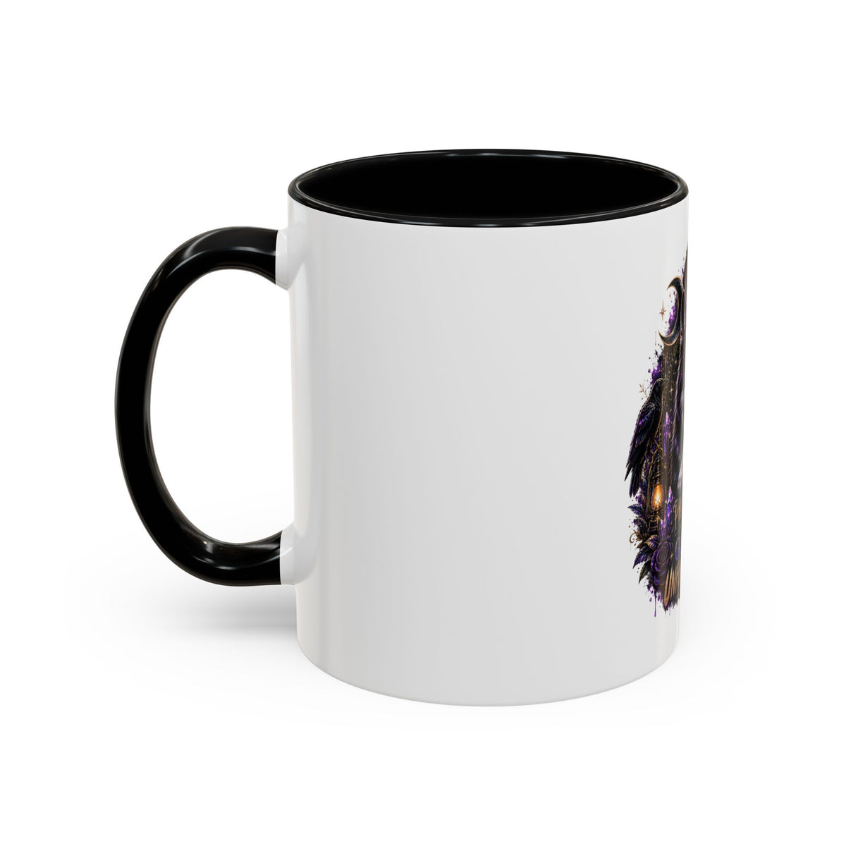 Protected, Guided & Unfuckwithable Wolf Coffee Mug — Spiritual Mystic Accent Mug (11/15oz)