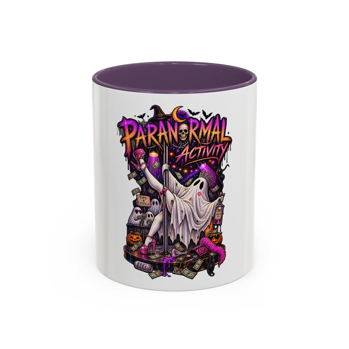 Coffee Mug — 'Paranormal Activity' Ghost Pole Dancing Halloween Accent Mug (11/15oz)
