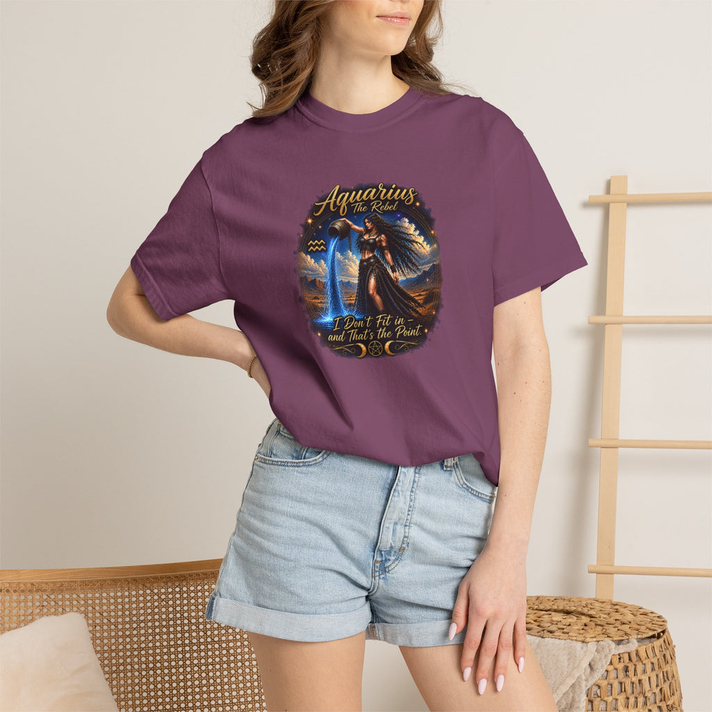 Aquarius "The Rebel" Zodiac T-Shirt – Water Bearer Astrology Tee Zodiac Sign