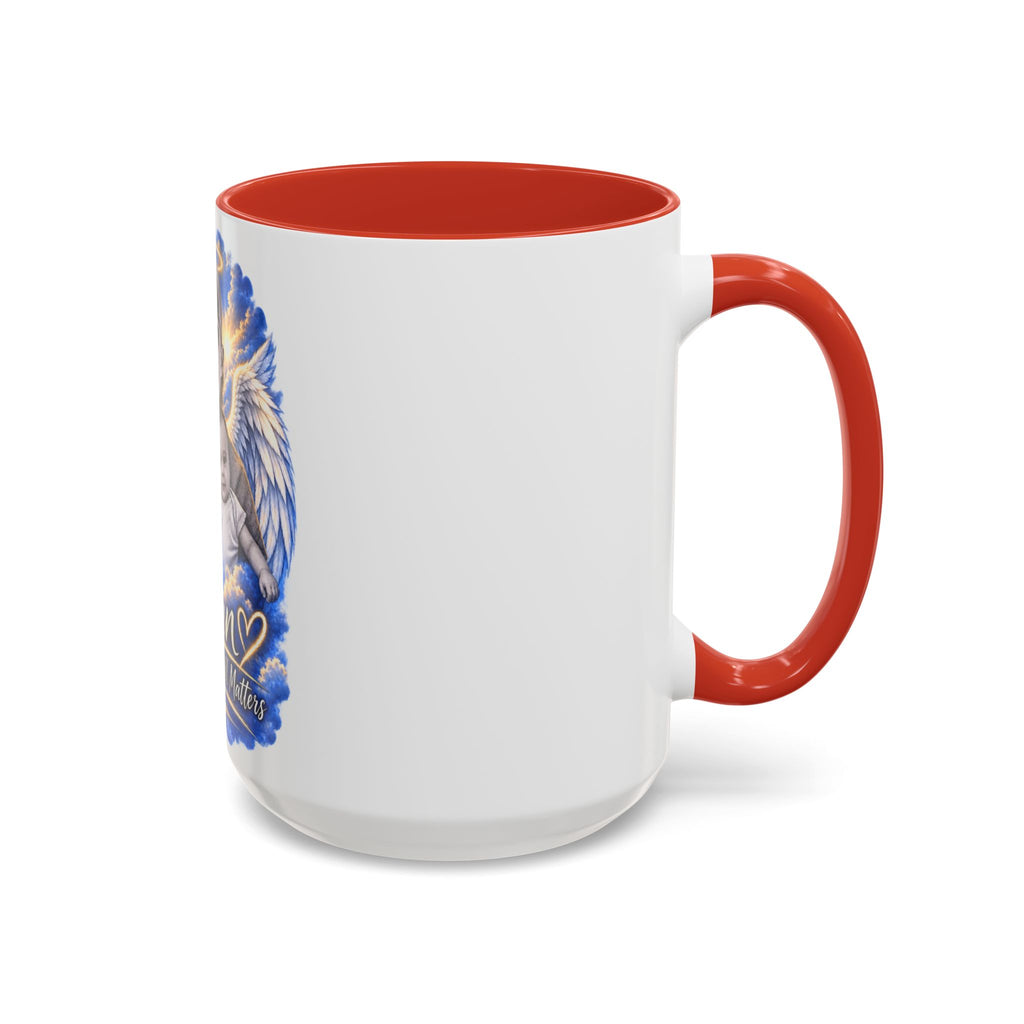 Memorial Coffee Mug — Personalized "Ethan  Your Story Still Matters" Angel Wings Tribute