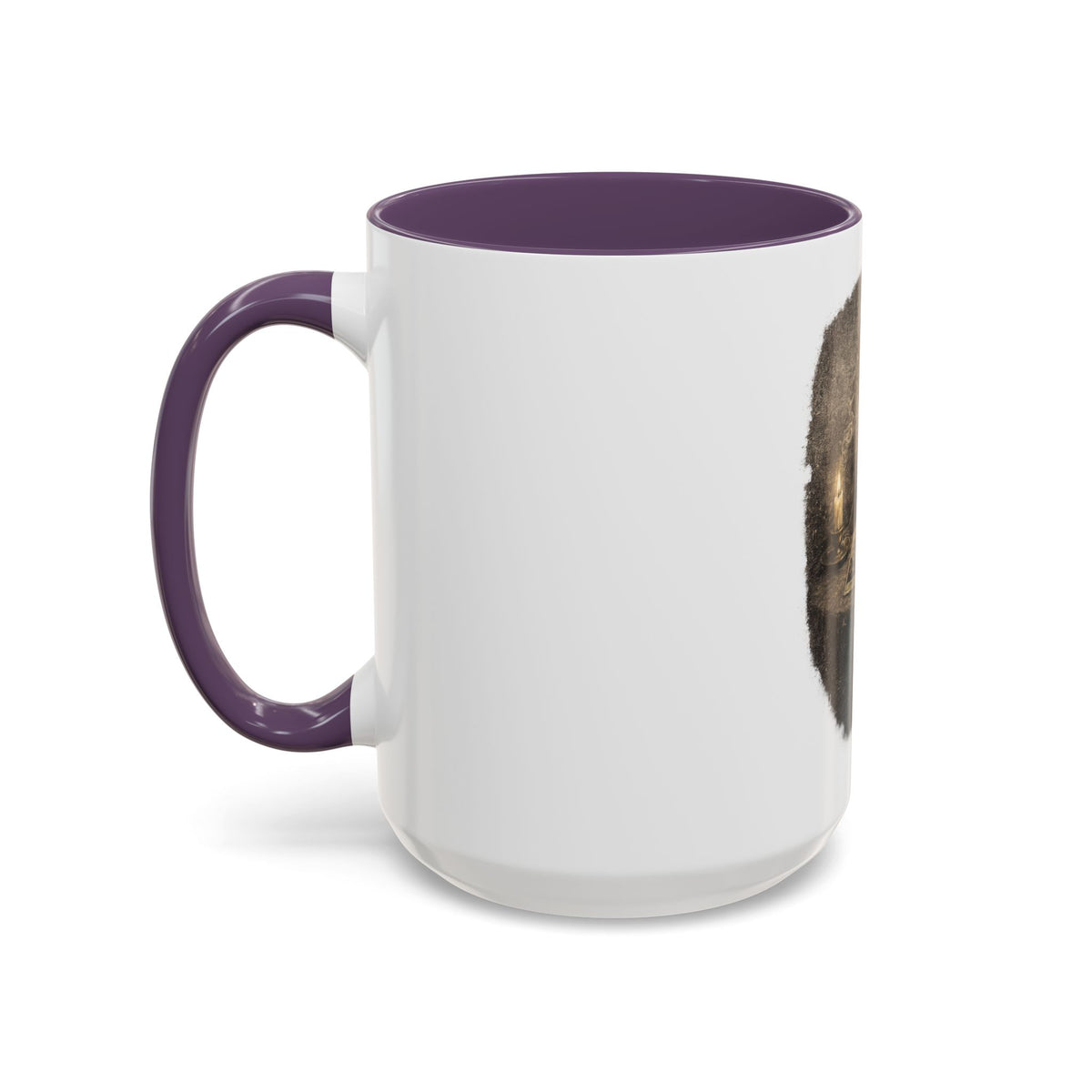 Tarot Cat Accent Coffee Mug — Witchy Black Cat with Tarot Cards