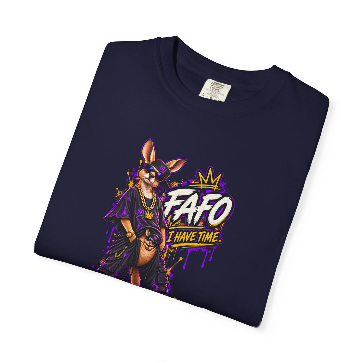 FAFO Kangaroo Graphic T-Shirt — Streetwear Retro Animal Design
