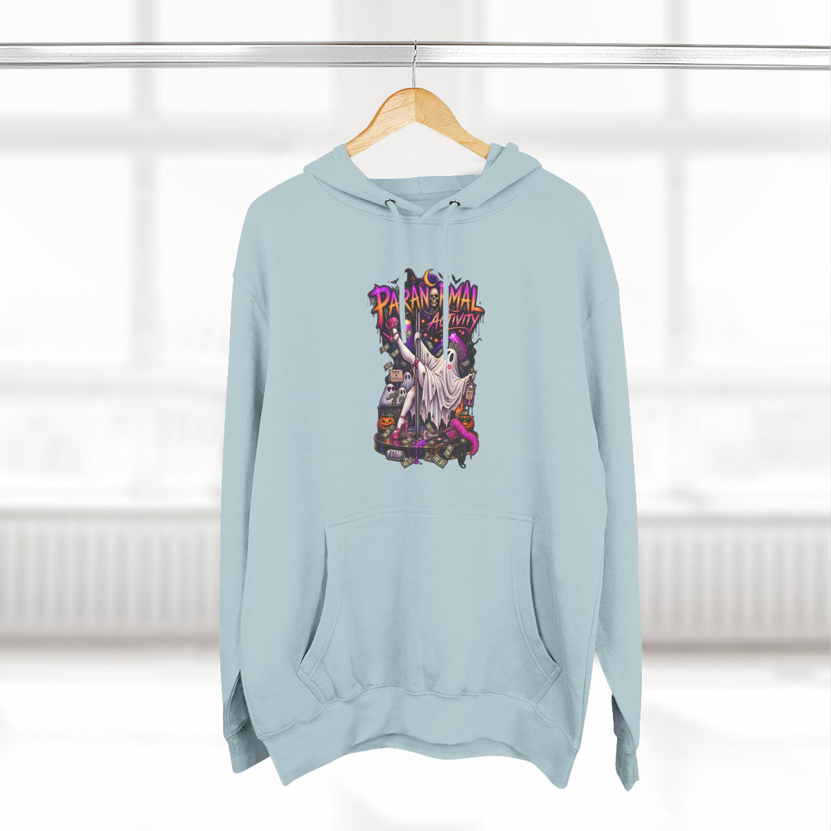Paranormal Activity Ghost Pole Dancing — Retro Halloween Graphic Pullover