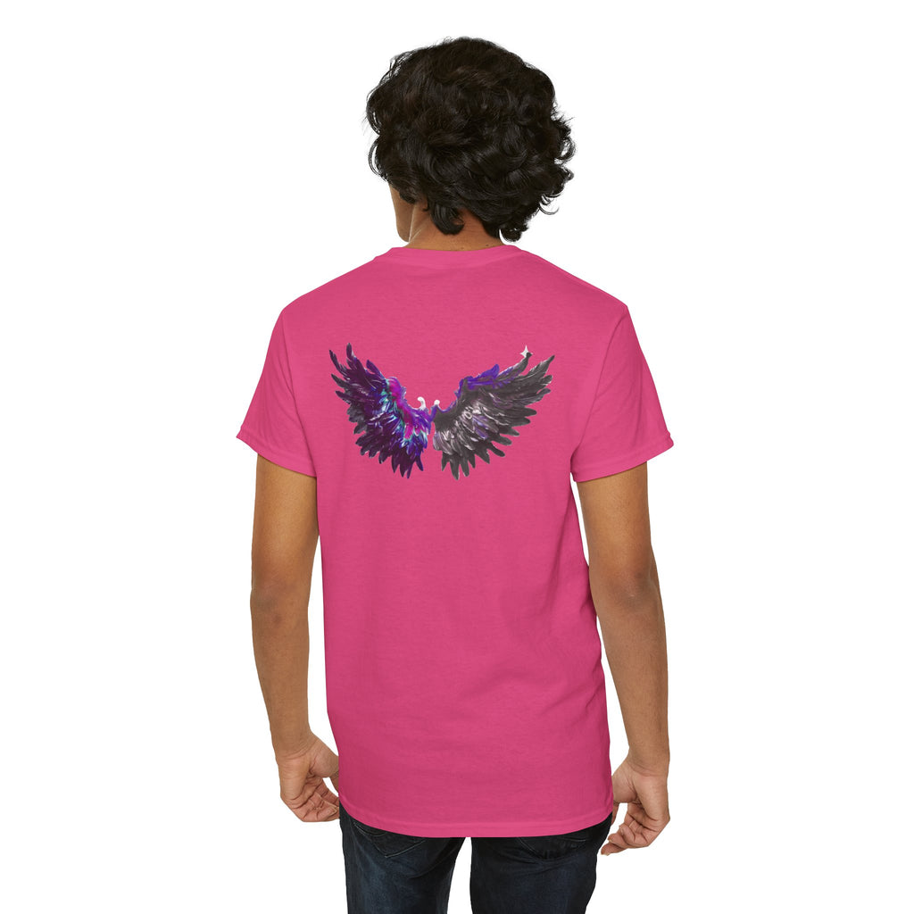 Free Spirit Tee — Purple Galaxy Wings Graphic T-Shirt