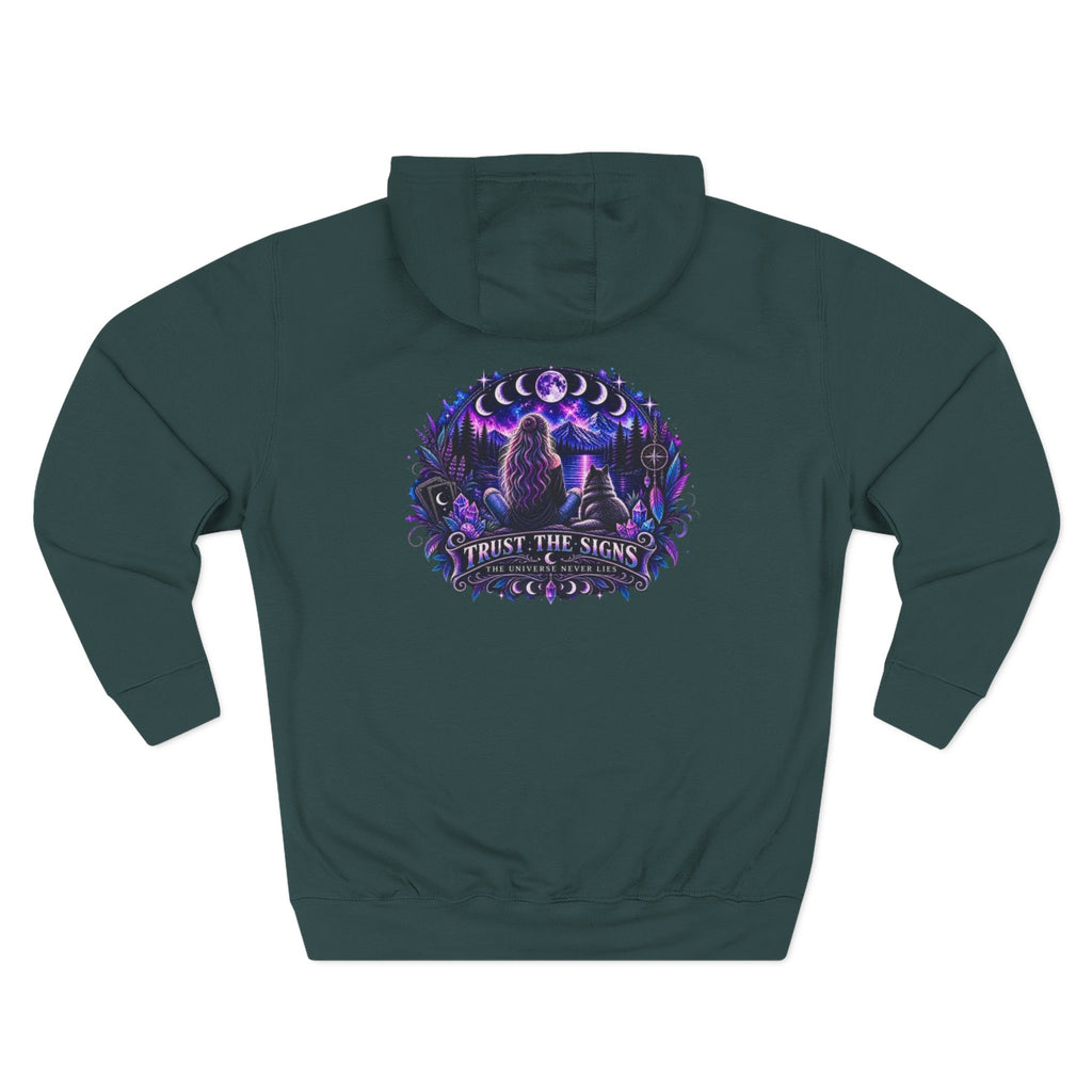 Mystic Moon Hoodie — "Trust the Signs" Celestial Fleece Pullover