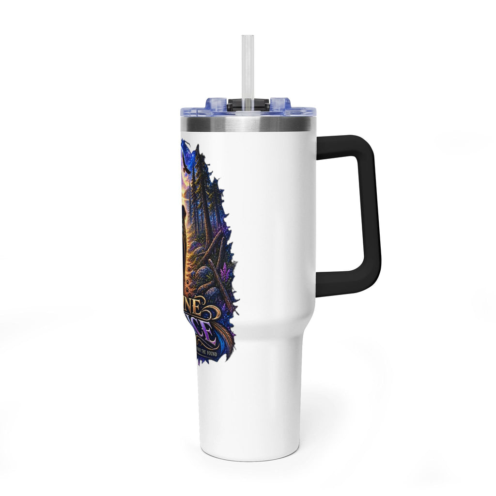 40oz Vacuum Tumbler – “Divine Justice” Support the mission
