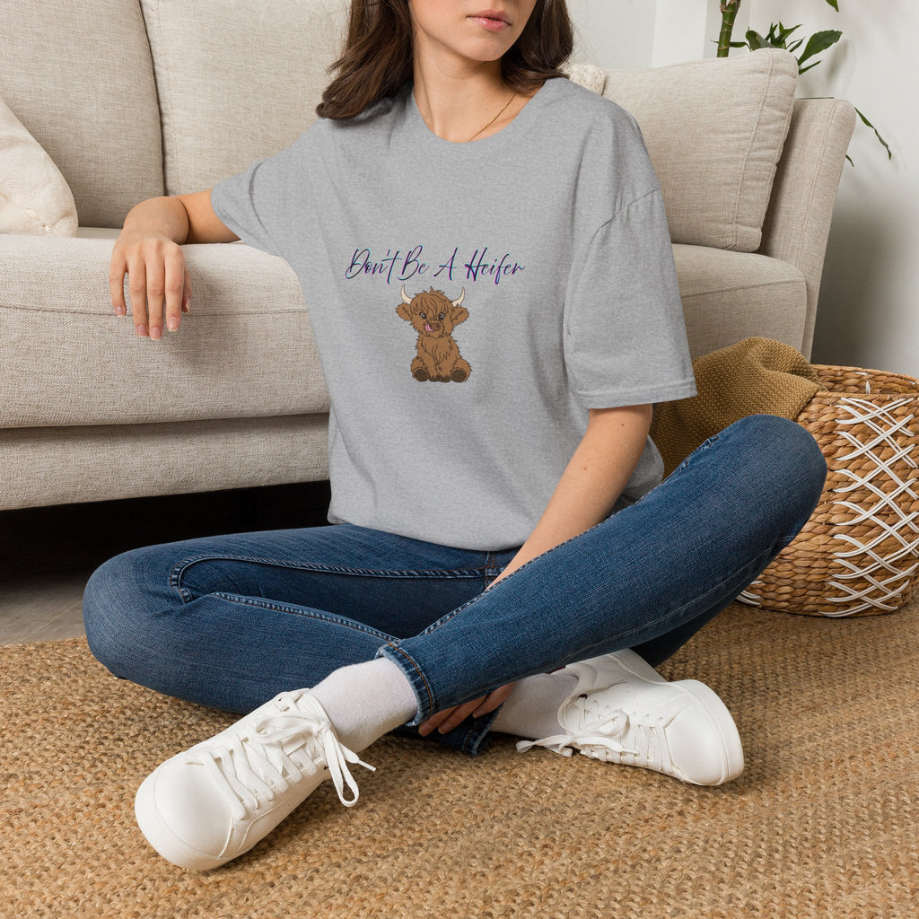 Don't Be A Heifer T-Shirt — Cute Highland Cow Graphic Tee