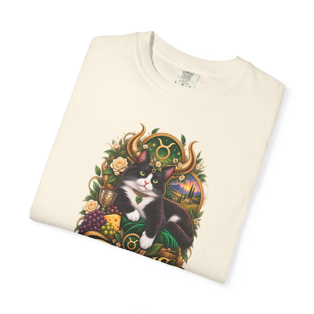 Taurus Tuxedo Cat Zodiac T-Shirt — Astrological Taurus Graphic Tee