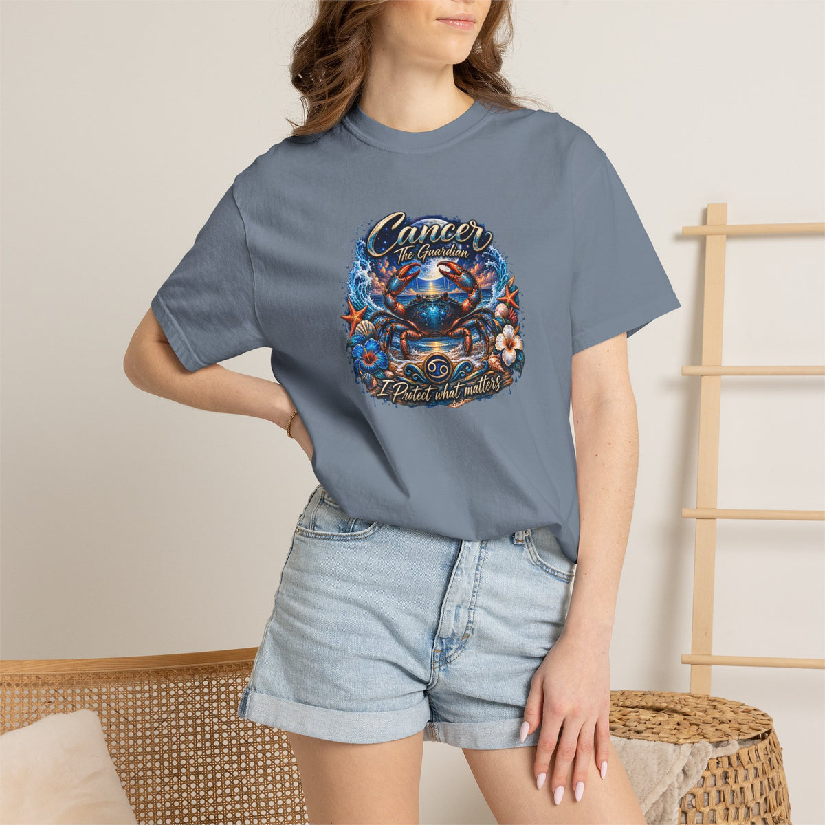 Cancer The Guardian Zodiac Tee- Born Devoted