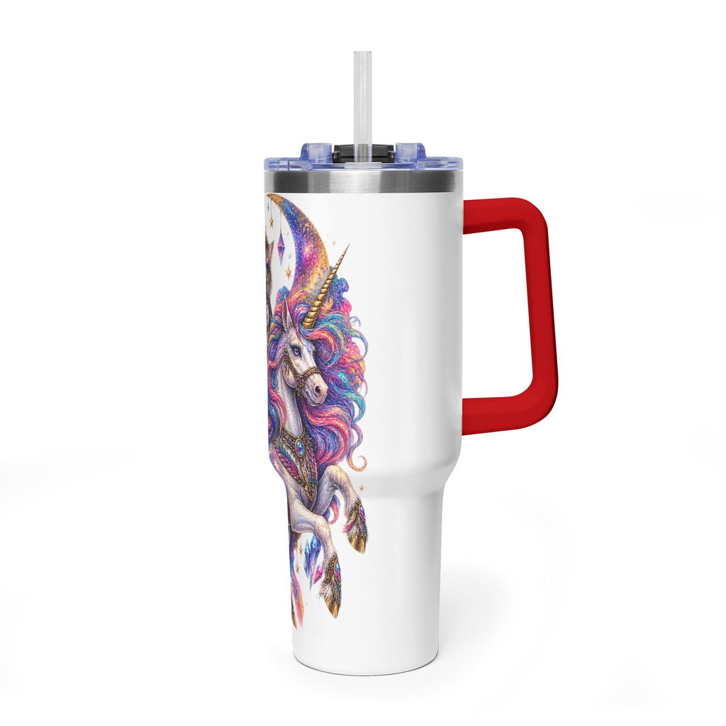 40oz Magical Unicorn Cat Tumbler – Colorful Fantasy Vacuum Insulated Cup
