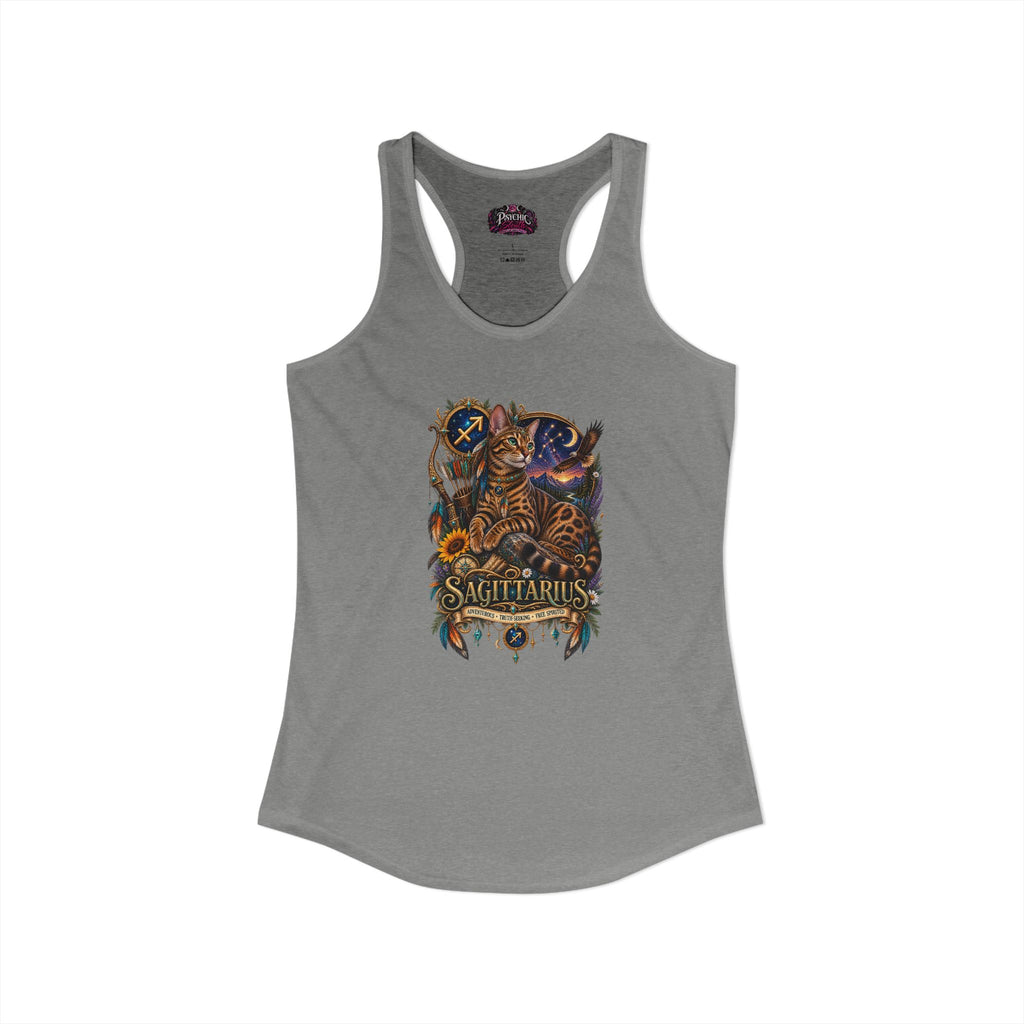 Sagittarius Bengal Cat Zodiac Tank- Celestial Astrology Cat Lover Tank