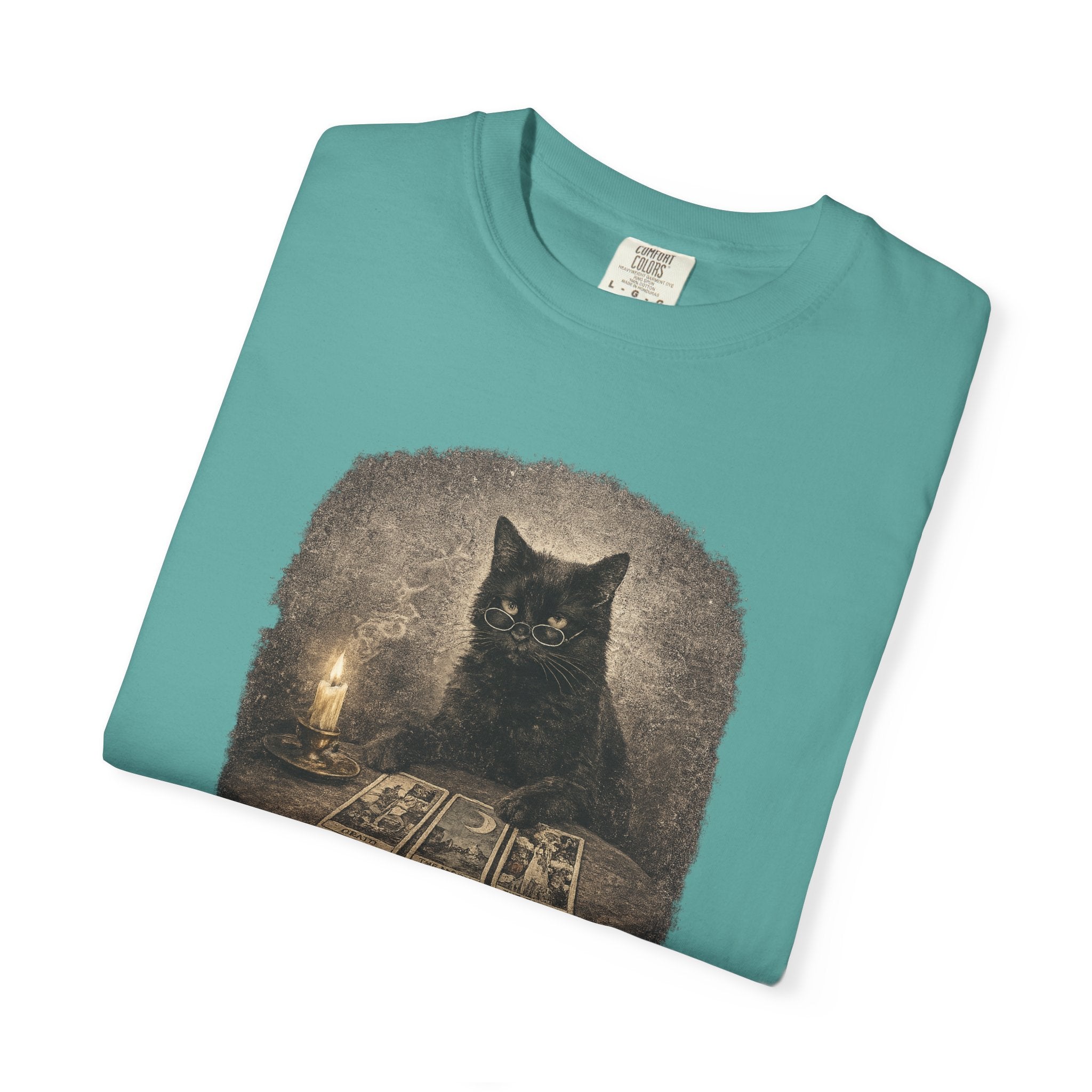 Tarot Cat T-Shirt — Black Cat Fortune Teller Graphic Tee