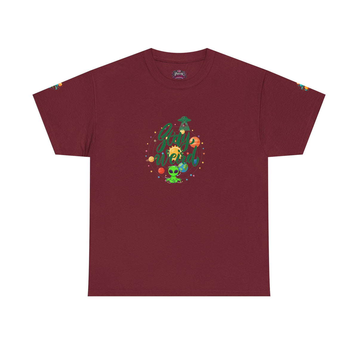 T-Shirt - 'Stay Weird' Cute Alien Space Graphic Tee (Playful, Casual Gift)