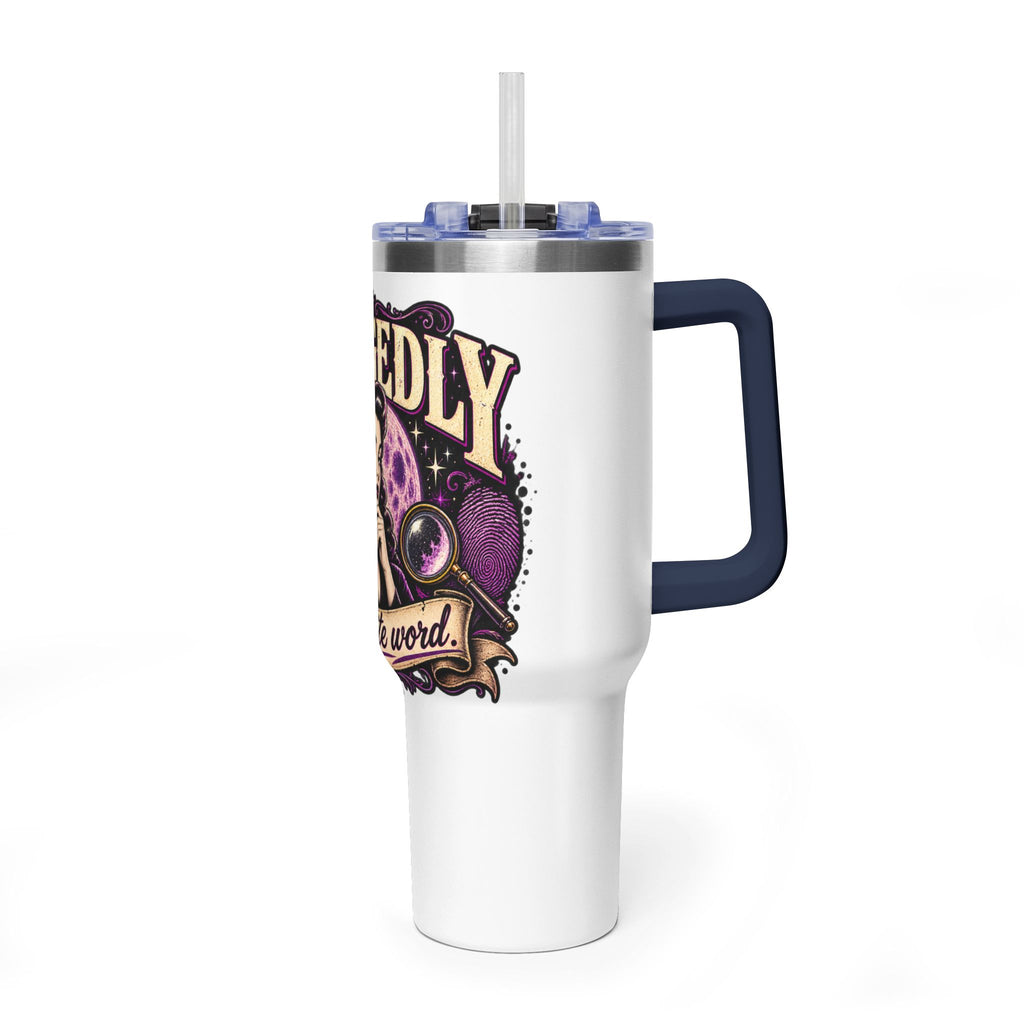 40oz Vacuum Tumbler - "Allegedly" Retro Detective Graphic