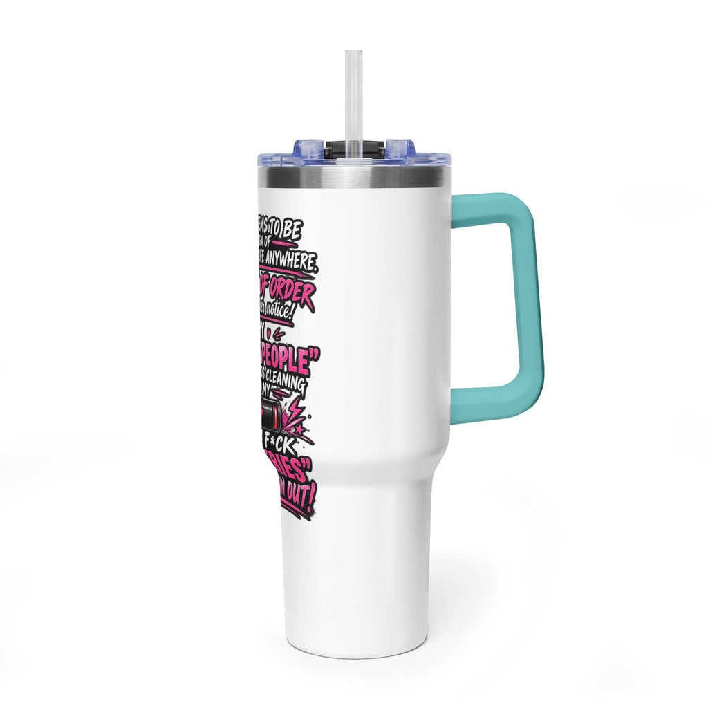40oz Thermal Tumbler – Funny "Out of Order" Battery Joke Travel Mug