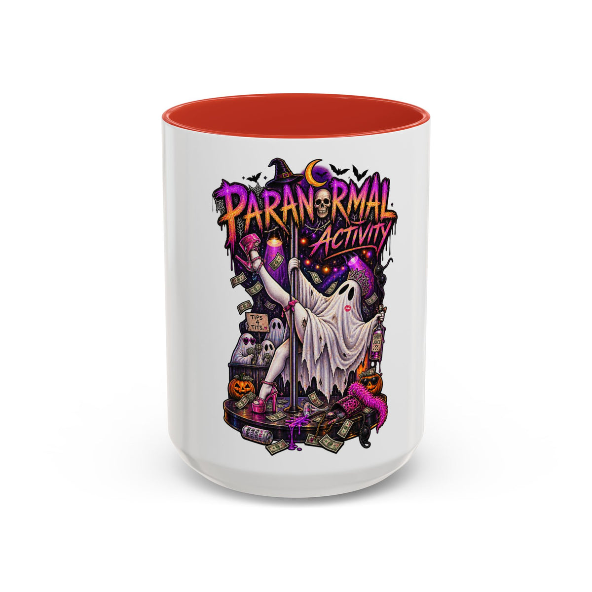 Coffee Mug — 'Paranormal Activity' Ghost Pole Dancing Halloween Accent Mug (11/15oz)