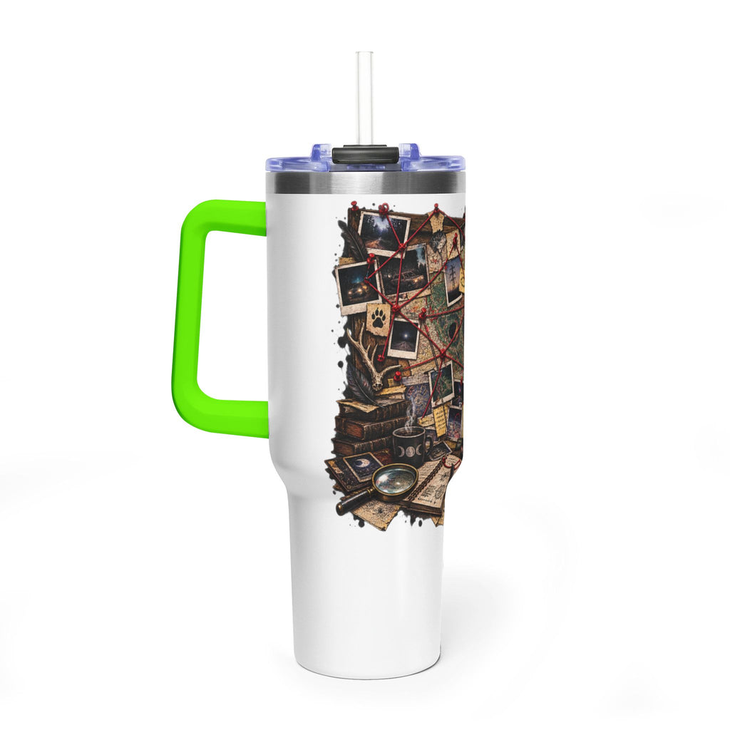 Mystery Board 40oz Vacuum Tumbler — Detective Case Files Design