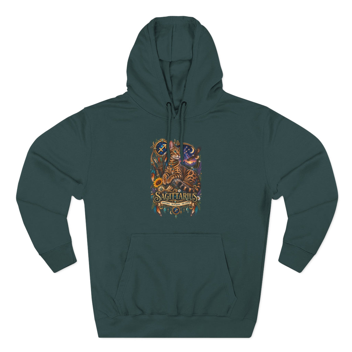 Sagittarius Bengal Zodiac Hoodie — Celestial Archer Constellation Graphic