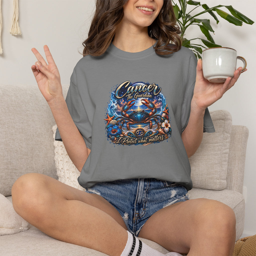 Cancer The Guardian Zodiac Tee- Born Devoted
