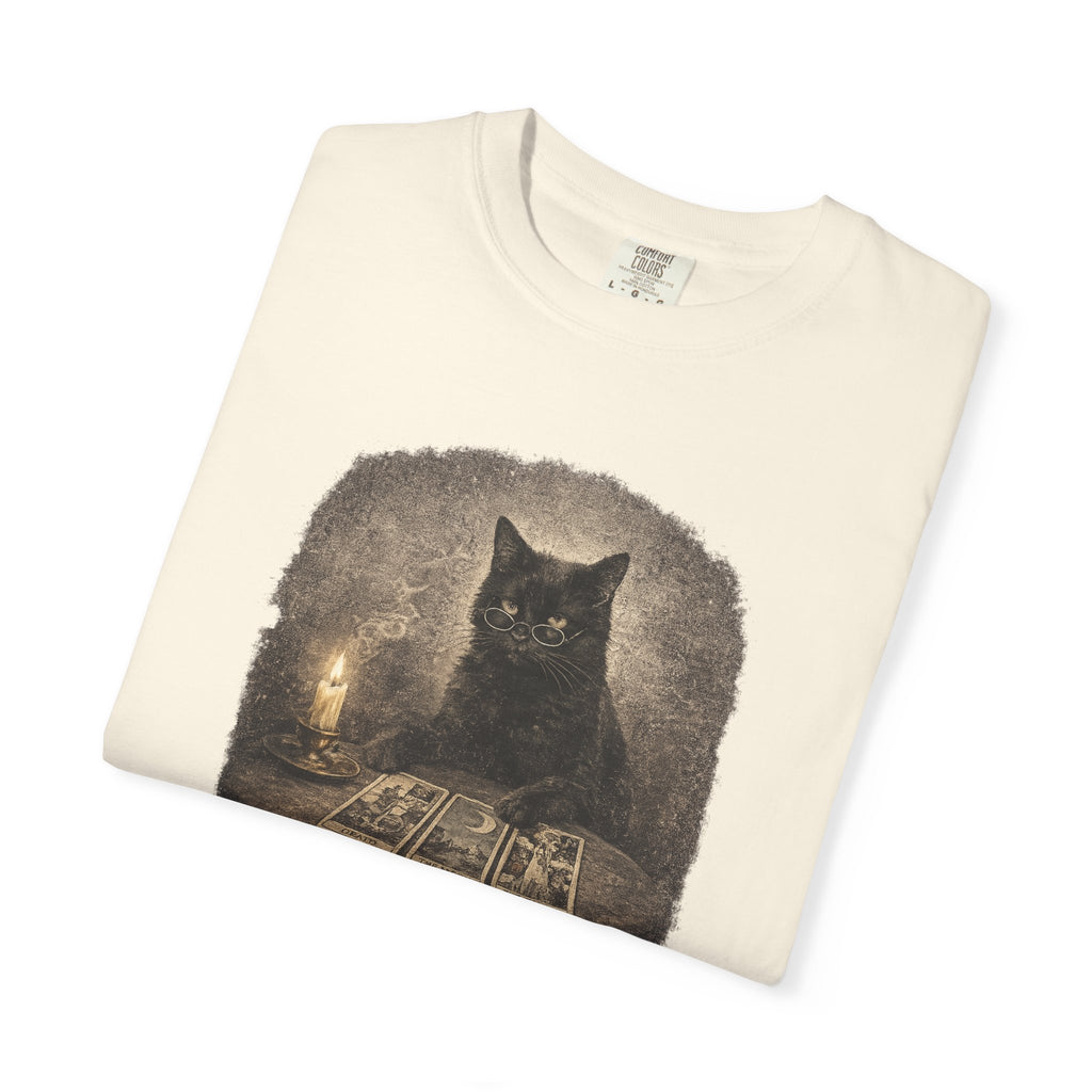 Tarot Cat T-Shirt — Black Cat Fortune Teller Graphic Tee