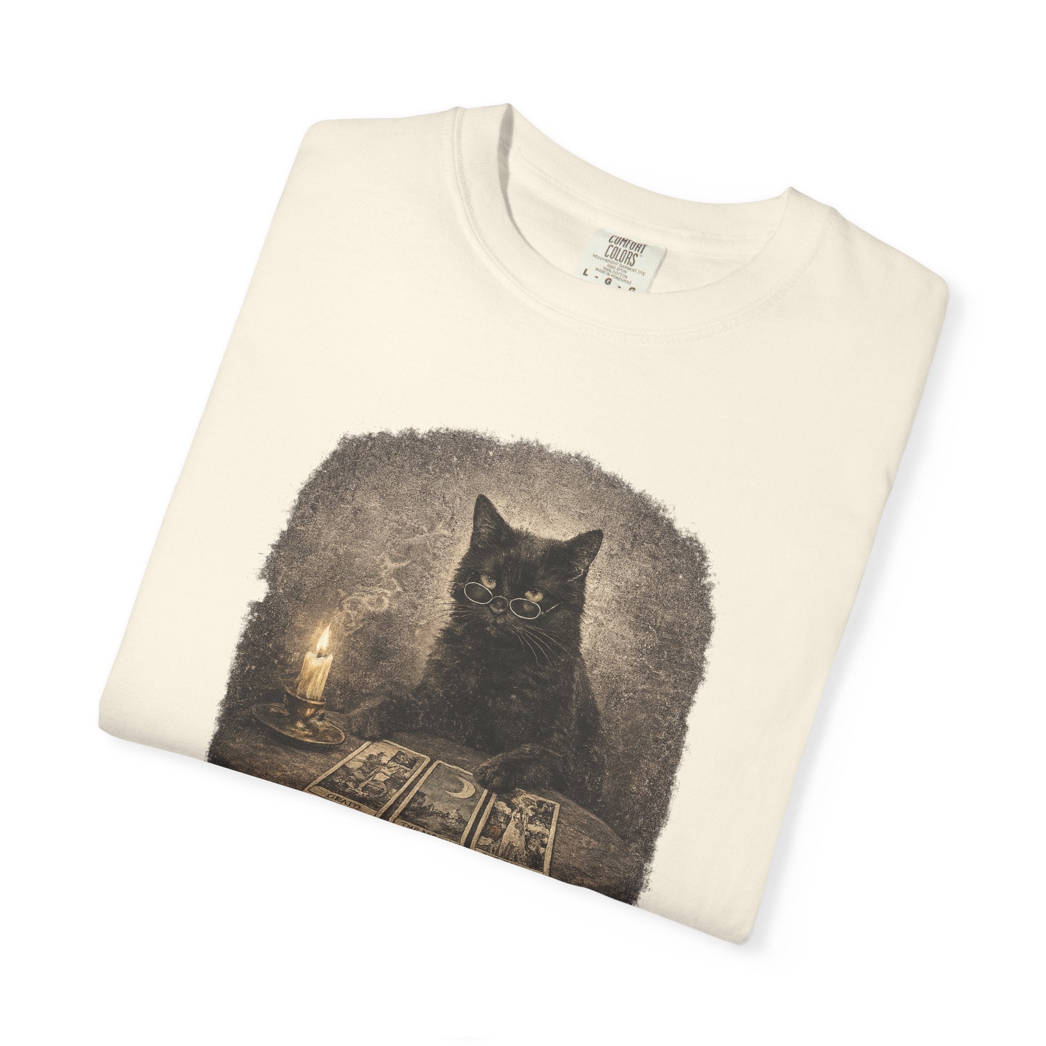 Tarot Cat T-Shirt — Black Cat Fortune Teller Graphic Tee