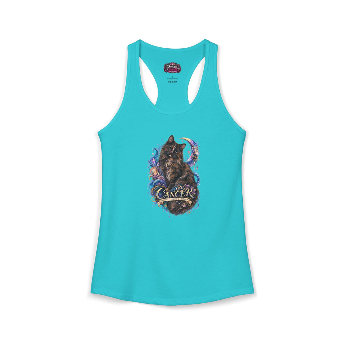 Cancer Zodiac Tortoiseshell Cat  Tank- Celestial Astrology Cat Lover Tank