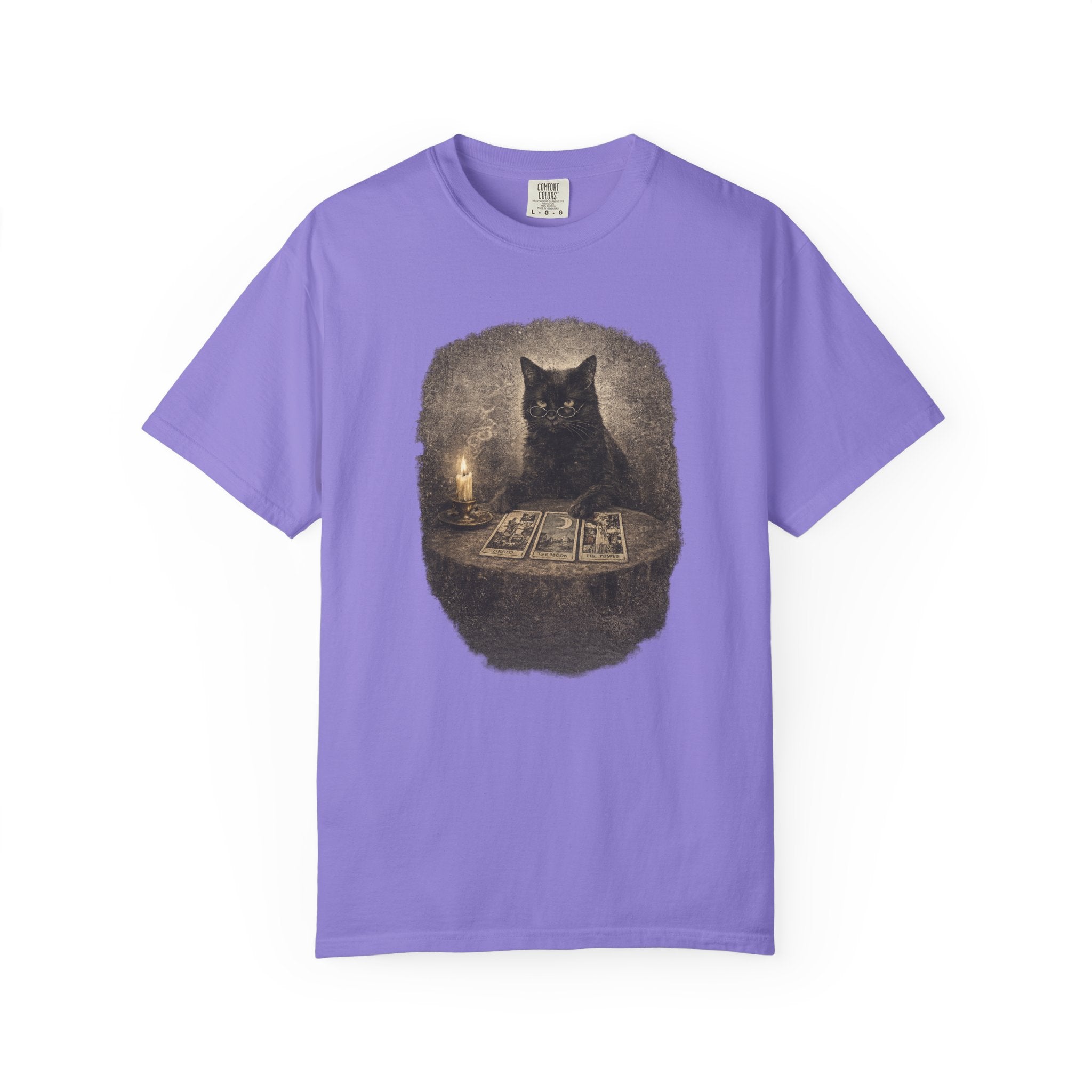 Tarot Cat T-Shirt — Black Cat Fortune Teller Graphic Tee