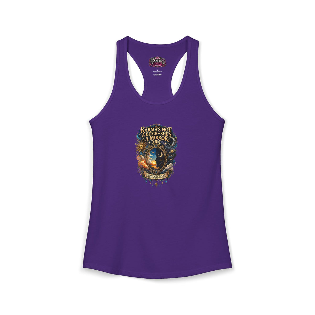 Karma's Not a Bitch she's a Mirror" Statement tank