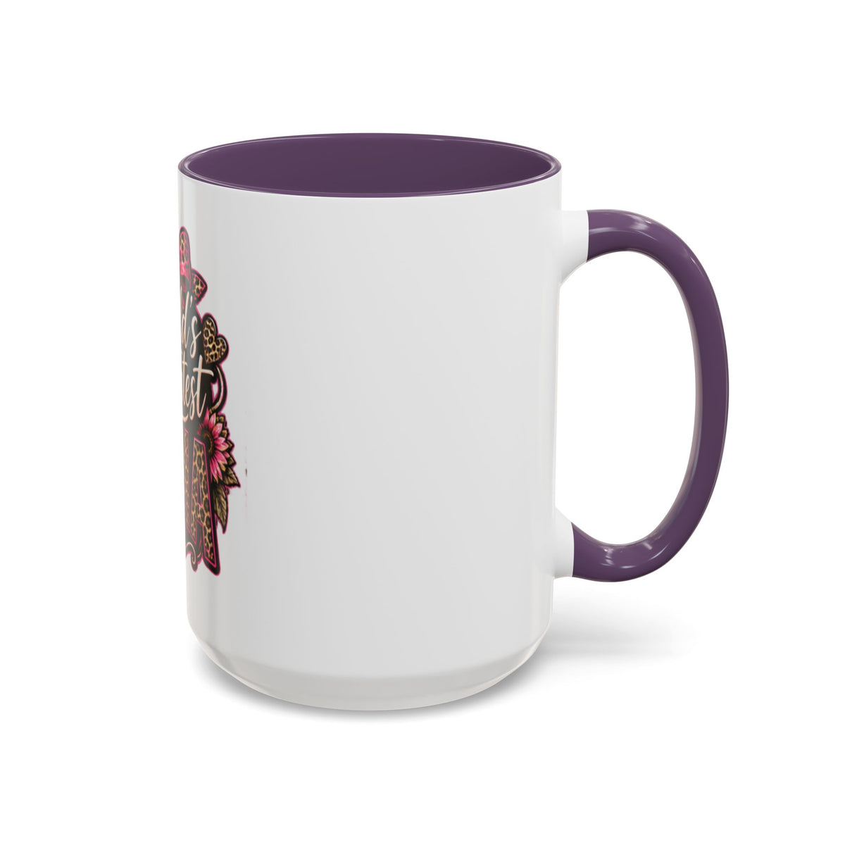 World's Greatest Mema Accent Coffee Mug – Leopard Pink Bow Gift for Grandma (11/15 oz)