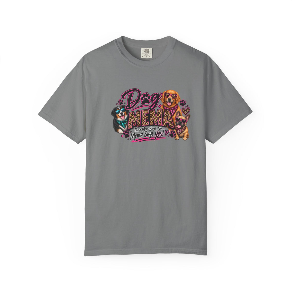 Dog Mema T-Shirt – Cute Paw Print Graphic Tee for Grandma Dog Lovers