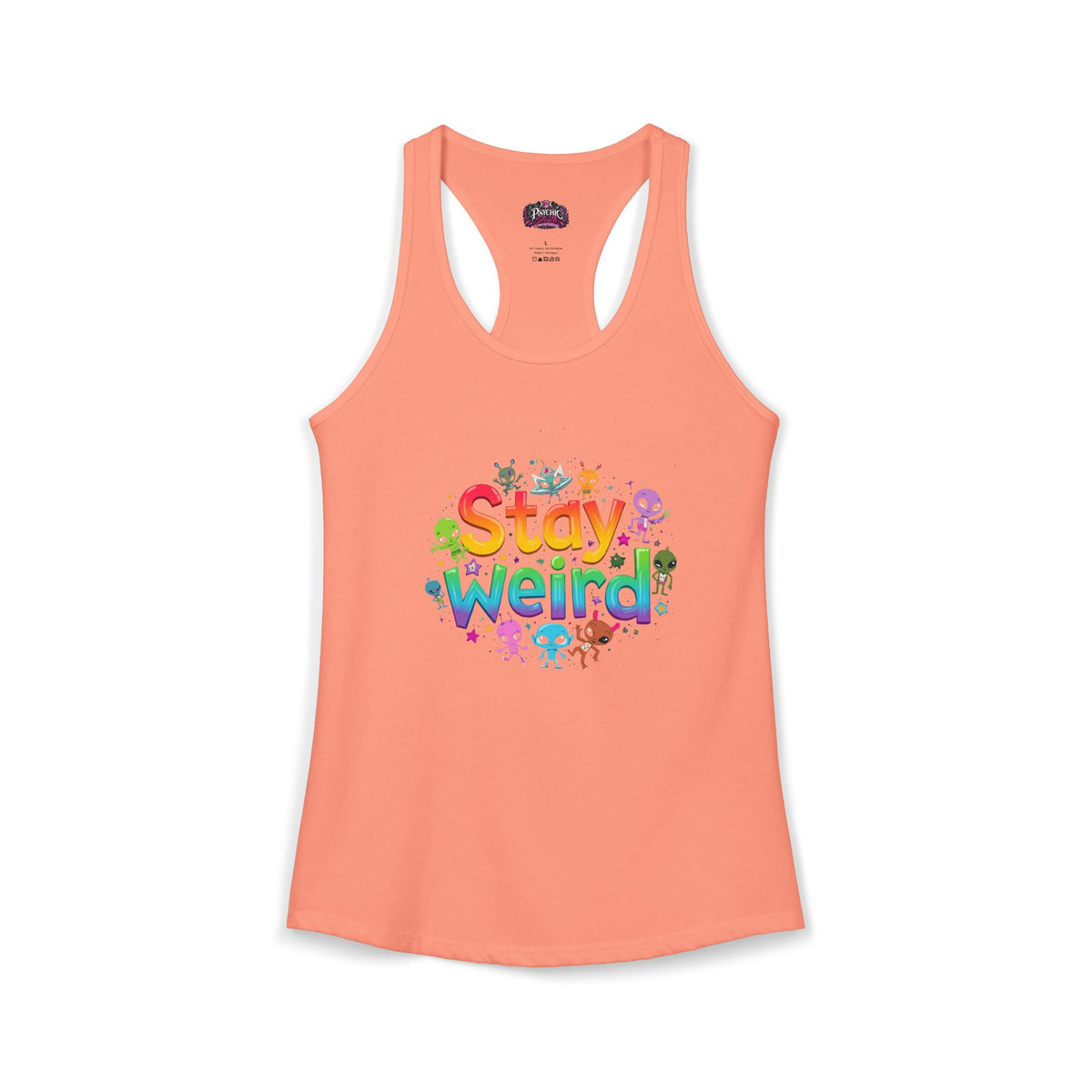 Stay weird Rainbow Alien Tank