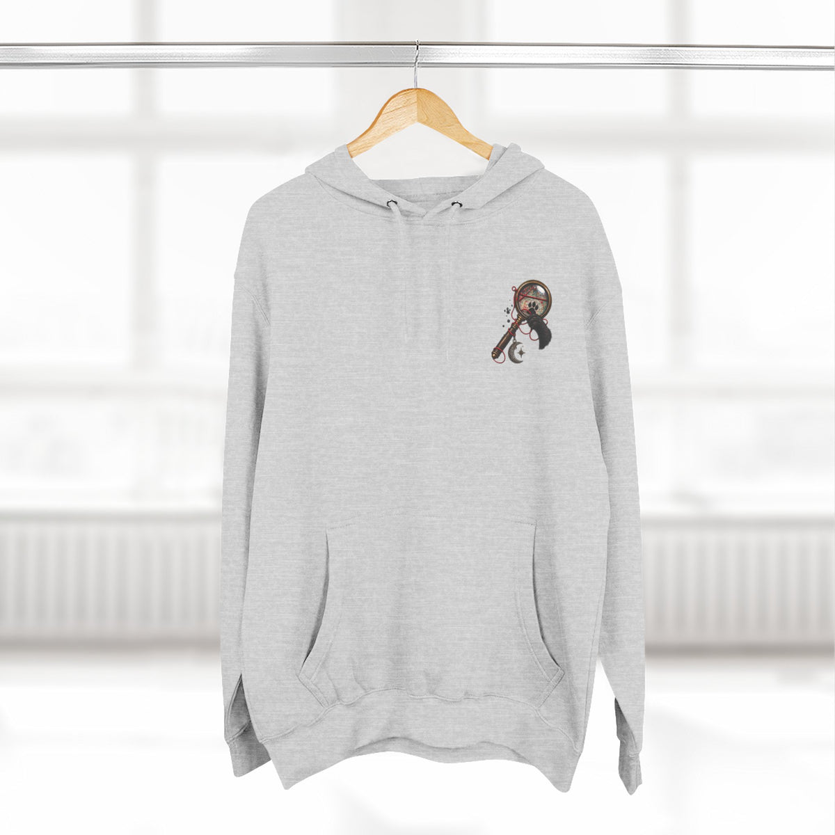 Detective Collage Hoodie — Vintage Mystery Photos & Magnifying Glass Graphic