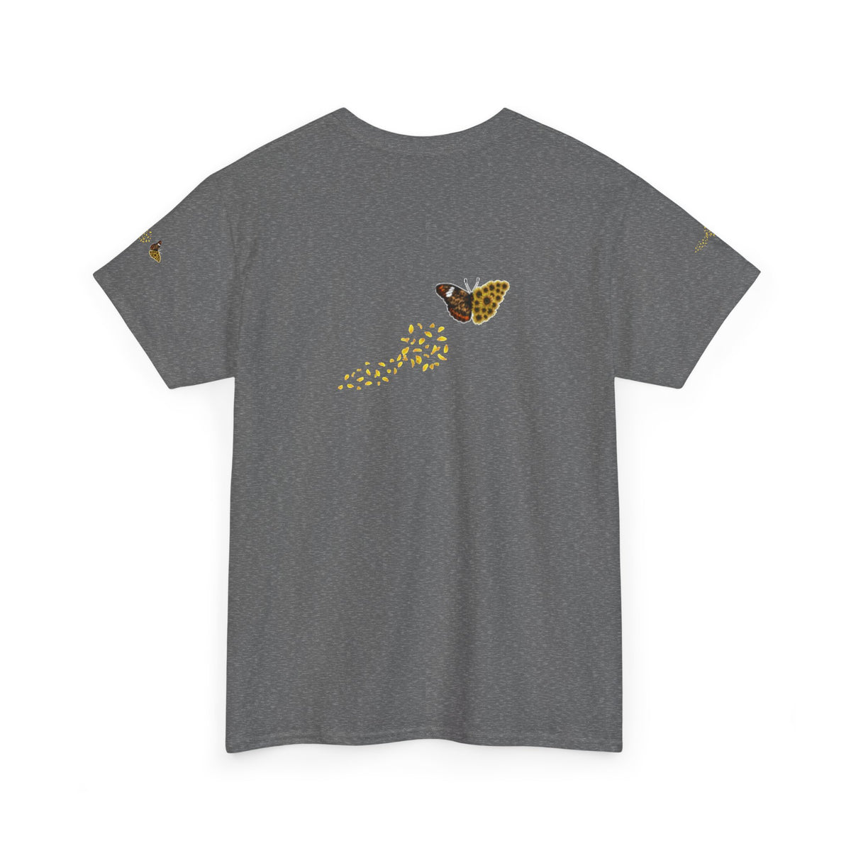 Sunflower Kitten Tee | Butterfly Accent, Floral Cat Shirt