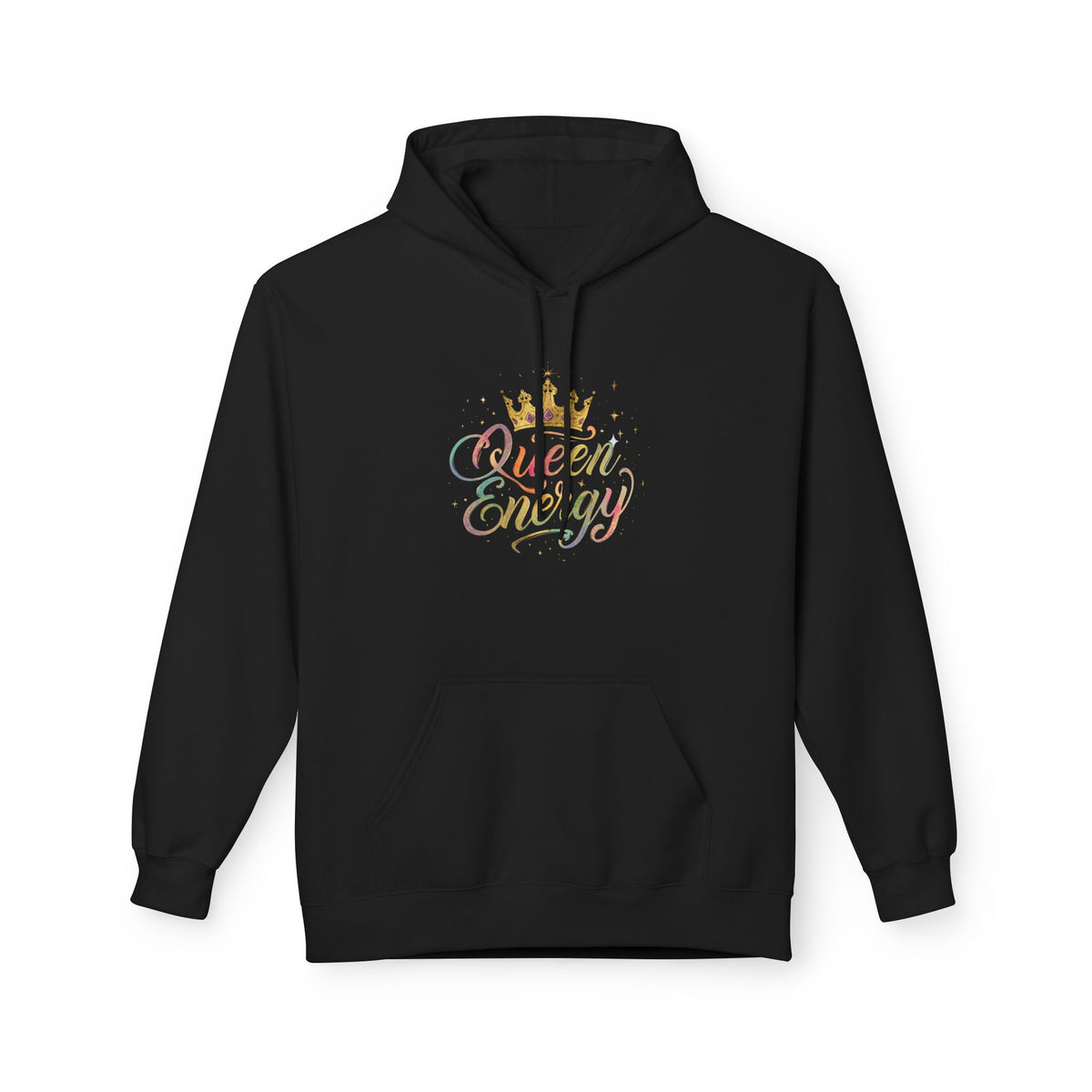 Queen Energy Hoodie – Pastel Script Crown Sweatshirt Classic