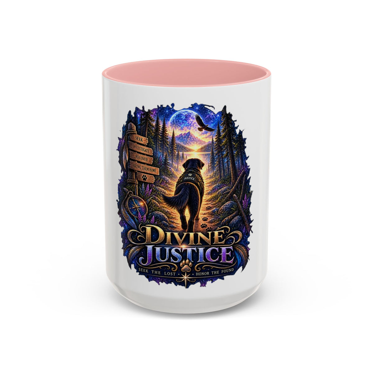 Divine Justice Coffee Mug — Search Dog Support 11/15oz Accent Mug