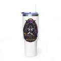 40oz Vacuum Tumbler — 'Protected & Guided' Mystic Wolf Thermal Mug
