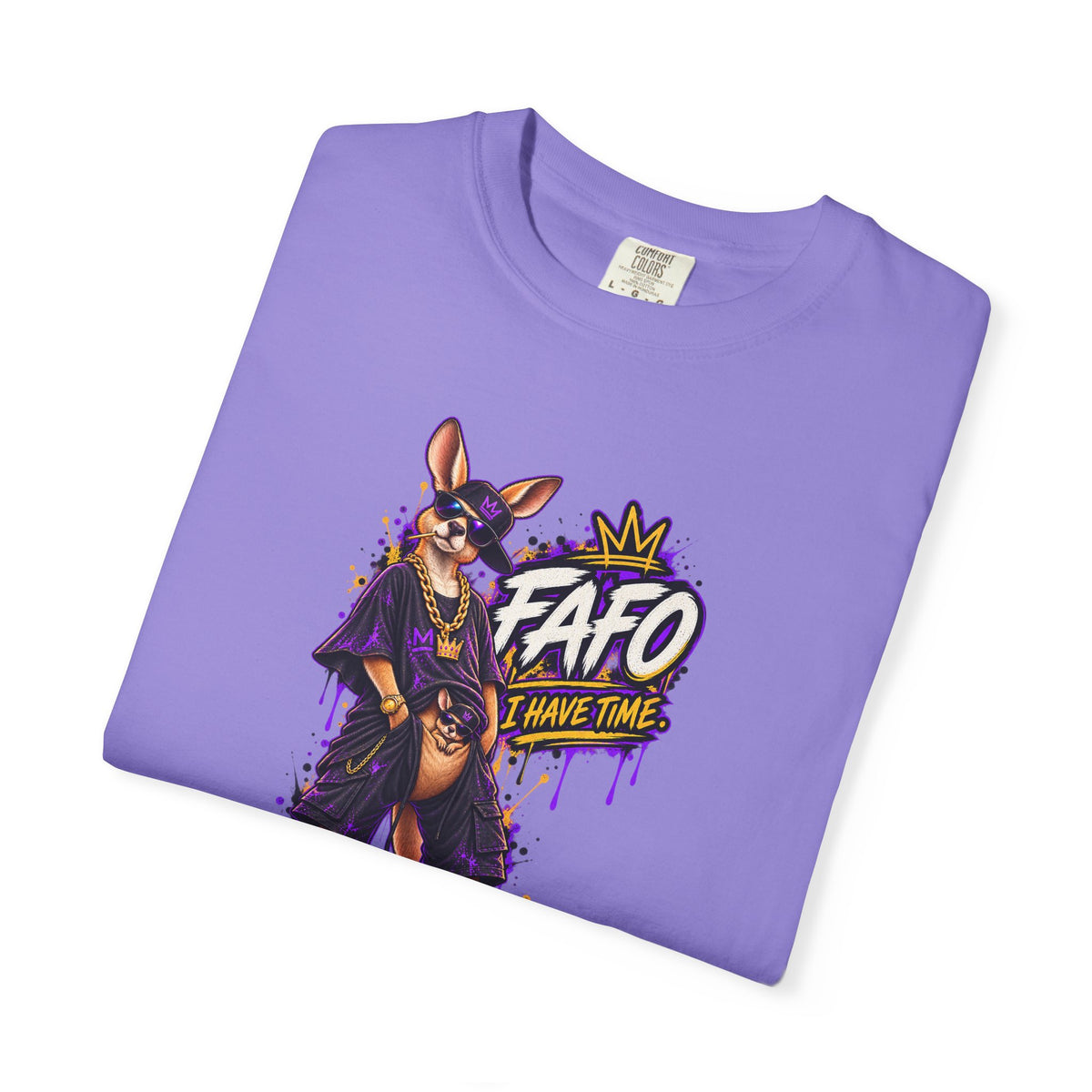 FAFO Kangaroo Graphic T-Shirt — Streetwear Retro Animal Design