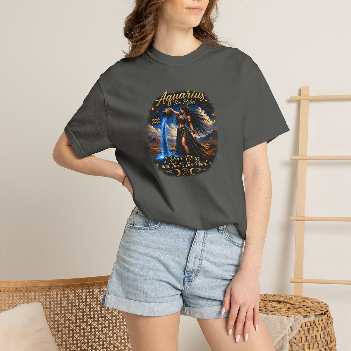Aquarius "The Rebel" Zodiac T-Shirt – Water Bearer Astrology Tee Zodiac Sign