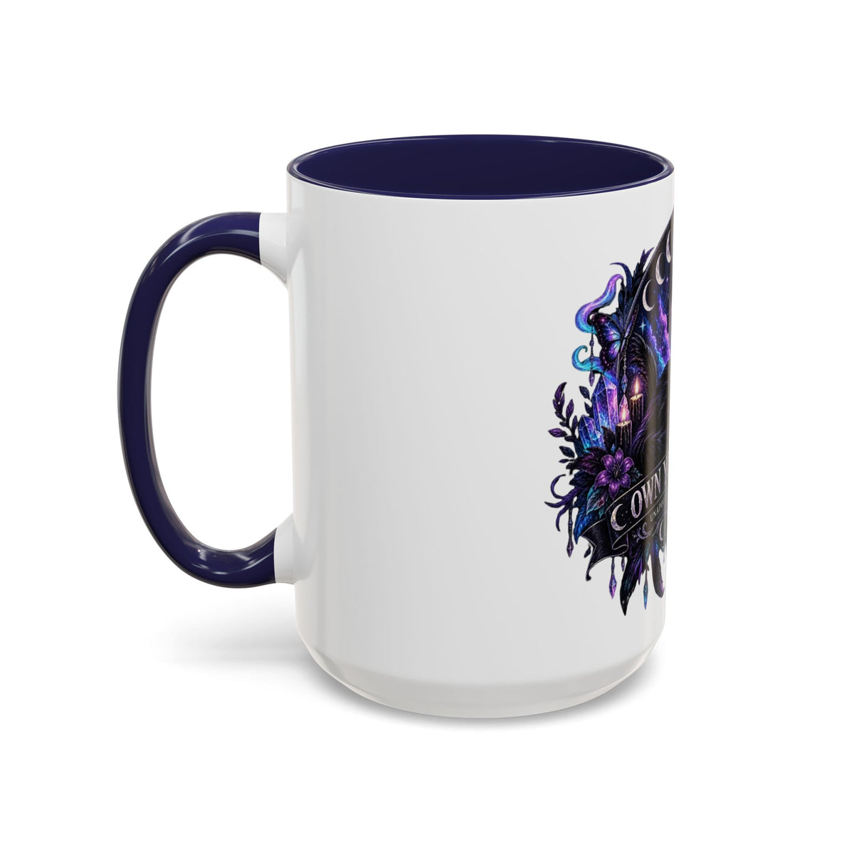 Own Your Energy Black Cat Coffee Mug – Spiritual Moon Phase Tea Cup